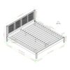 King Bed With Rattan Panel Headboard - Black - Image 6