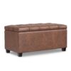 Sienna - Storage Ottoman Bench - Brown - Image 2