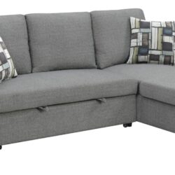 Pensole - Reversible Pop-Up Sleeper Sectional - Gray