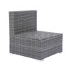 8 Piece Patio Sectional Wicker Rattan Outdoor Furniture Sof Set With One Storage Box Under Seat And Cushion Box - Gray / Black - Image 10