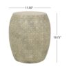 Outdoor Lightweight Concrete Side Table - Antique Yellow - Image 5