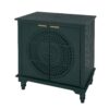 Hollow Carved 2 Door Accent Cabinet With Adjustable Shelf, Sideboard Buffet For Entryway, Living Room Or Bedroom - Blackish Green - Image 7