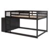Full Over Full Bunk Bed With Storage Drawers And Shelves - Espresso - Image 2