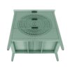 3 Drawer Storage Cabinet With Hollow Carved Design And Metal Handles, Chest For Entryway, Living Room Or Bedroom - Light Green - Image 11