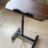 Height Adjustable Sofa Side C Shape Table, Laptop Holder End Stand Desk - Brown - Image 6