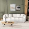 Markus - Mid-Century Modern Luxury Tight Back Couch - White - Image 11