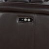 Saul - Faux Leather Power Recliner Sectional Sofa With USB Port Cupholder Console - Espresso - Image 7