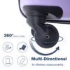 3 Piece Luggage Sets Lightweight Suitcase With Two Hooks, Spinner Wheels, Tsa Lock, (20/24/28) - Light Purple - Image 14