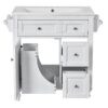 Bathroom Vanity With Top Sink, Modern Bathroom Storage Cabinet & 2 Drawers And A Tip-Out Drawer, Single Sink Bathroom Vanity - White - Image 11