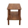 Modern Double Deck TV Cabinet Is Suitable For Living Room, Rectangular Center Table With Open Storage Shelf, Rounded Rubberwood Legs, Stable And Durable - Walnut Brown - Image 6
