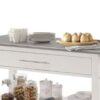 Ottawa - Kitchen Cart - Stainless / White - Image 3