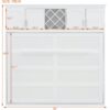 Queen Size Murphy Wall Bed With Top Cabinets & Wine Rack - White - Image 20