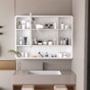 Aluminium Medicine Cabinet Mirror With 3 Colors LED Light And Defogging Function - White - Image 13