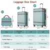 Hardshell Luggage Sets 3 Pieces 20" / 28" Luggages And Cosmetic Case Spinner Suitcase With Tsa Lock Lightweight - Green - Image 3