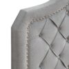 Queen Platform Upholstered Bed Button Tufted With Curve Design, Strong Wood Slat Support - Gray - Image 7