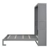 Queen Size Murphy Wall Bed With Shelves, Space Saving And Construction - Gray - Image 4