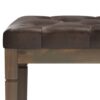 Waverly - Tufted Ottoman Bench - Distressed Brown - Image 3