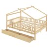 Full Size House Bed With 2 Drawers - Natural - Image 7