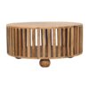 Slatted Round Coffee Table - Beige - Image 4