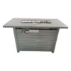 Outdoor Fire Pit Table With Lid Durable Construction - Gray - Image 4