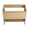 Minimalist 36" Freestanding Bathroom Vanity With 2 Soft Close Cabinet Doors - Oak - Image 7