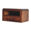 Chunky Floating Bedside Table - Dark Brown - Image 9