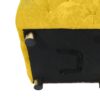 Modern Velvet Upholstered Ottoman, Exquisite Small End Table, Soft Foot Stool, Dressing Makeup Chair, Comfortable Seat For Living Room, Bedroom, Entrance - Yellow - Image 14