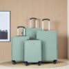Luggage 4 Piece Lightweight Suitcase With Rotating Wheels, 24" And 28" With Tsa Lock, (16/20/24/28) - Olive Green - Image 2