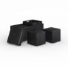 Avalon - 5 Piece Storage Ottoman - Distressed Black - Image 2