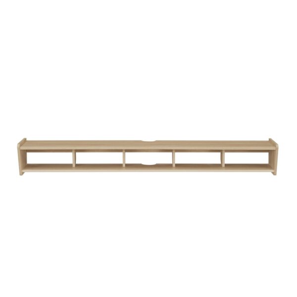 Modern Wall-Mounted Floating TV Stand - Coastal Oak