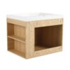 Modern 24" Bathroom Vanity Sink Combo With Spacious Storage And Construction - Oak - Image 12