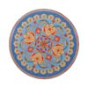 Outdoor Lace Cut Metal Side Table - Dark Blue - Image 5