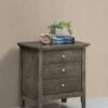 3 Drawer Nightstand - Gray - Image 4