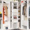 6 Tier Spinning Shoe Rack, Free Standing, 360° Revolving Shoe Organizer - White - Image 4