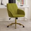 Adjustable Office Chair, Ergonomic Swivel, Comfortable Backrest Seat For Long Sitting - Pale Green - Image 14