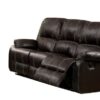 Zuriel - Synthetic Leather Recliner Sofa - Brown - Image 3