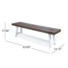 Tranquilizer - Outdoor Bench With Slat Panel Design (Set of 2) - Dark Brown / White - Image 3