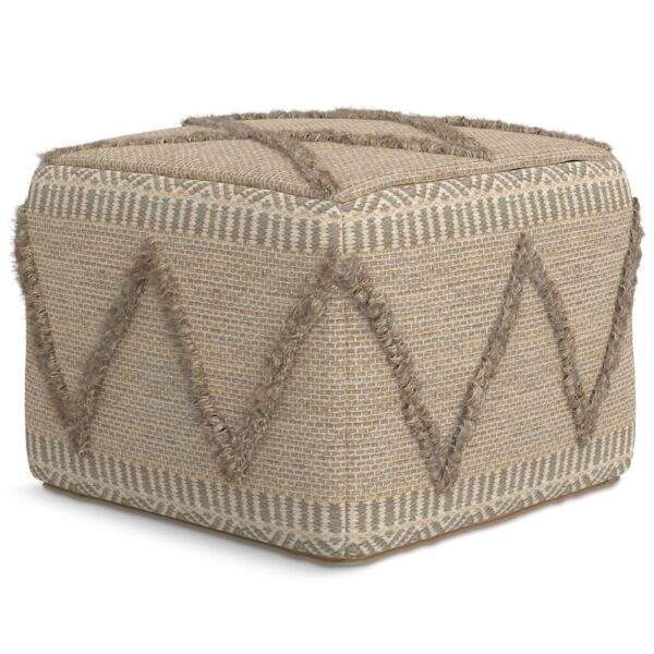 Sweeney - Square Pouf - Brown