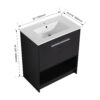 Modern Freestanding 30" Bathroom Vanity With Ceramic Sink, Soft Closing Doors Cabinet - Dark Oak - Image 4
