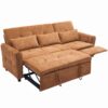 2 In 1 Sofa 3 Seater Sofa With Sofa Bed And Reversible Recliner - Orange - Image 18