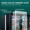53" Beverage Refrigerators 3 Glass Door Back Bar, 480 Cans Cooler, Commercial Beer Wine And Drink Fridge, 11.3 Cu.Ft - Black - Image 5
