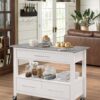 Ottawa - Kitchen Cart - Stainless / White - Image 6