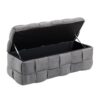 Stylish Storage Ottoman Bench With Safety Hinge For Living Room & Bedroom - Dark Gray - Image 20