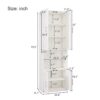 Full Size Murphy Bed With 1 Side Cabinet Storage Shelf, Cabinet Bed Folding Wall Bed With Desk Combo Perfect For Guest Room, Study, Office - White - Image 9
