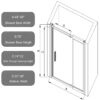 Adjustable Shower Door With Clear SGCC Tempered Glass And Aluminium Alloy Frame - Matte Black - Image 3