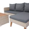 3 Piece Patio Sectional Wicker Rattan Outdoor Furniture Sofa Set Natural Wicker And Cushion - Yellow / Dark Gray - Image 15
