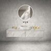 Marble Bathroom Accessories Set, Natural Stone - Beige / Gold / Beige / Yellow - Image 9