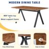 Modern Transferred Leg Backrest Dining Chair And Herringbone Dining Table Set Model Of Elegance And Durability For Home Furnishing - Brown / Walnut - Image 8