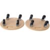 Furniture Moving Dolly, Heavy Duty Wood Rolling Mover With Wheels For Piano Couch Fridge Heavy Items, Securely Holds 500 Lbs (2 Piece Round Platform) - Natural - Image 11
