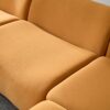 Sectional Sofa With Durable Fabric And High Density Sponge, Solid Wood Frame, 4 Seats - Orange - Image 10